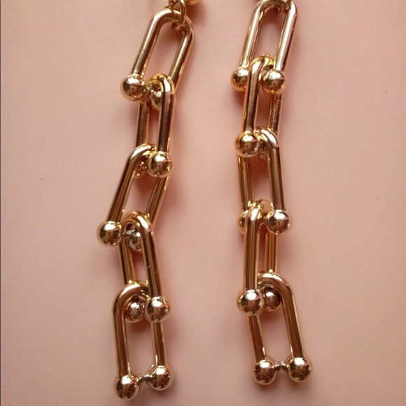 Long Chain Drop Earrings - Picture 4 of 5